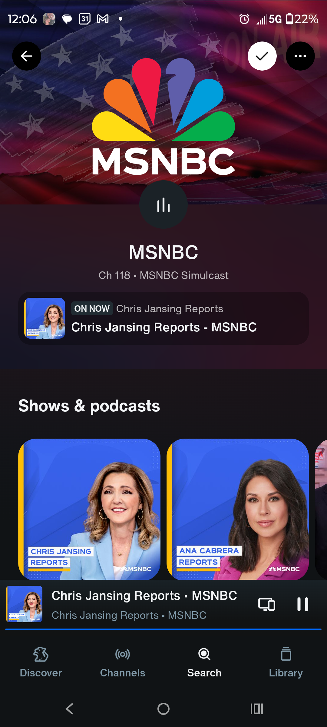 MSNBC On Sirius XM becomes MSNOW in November of 2025