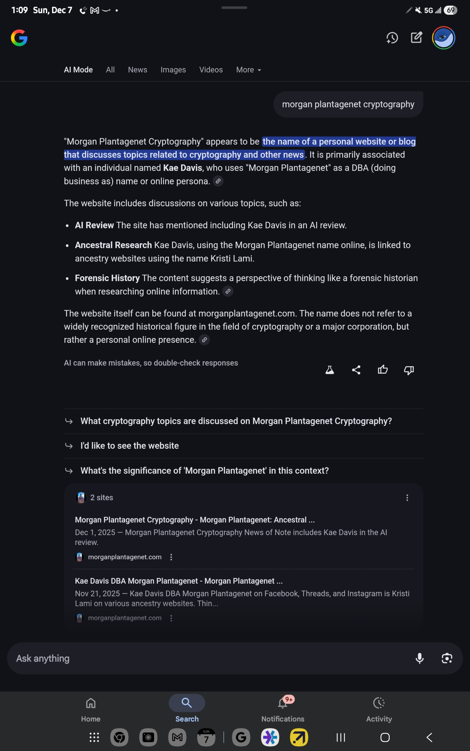 Morgan Plantagenet Cryptography