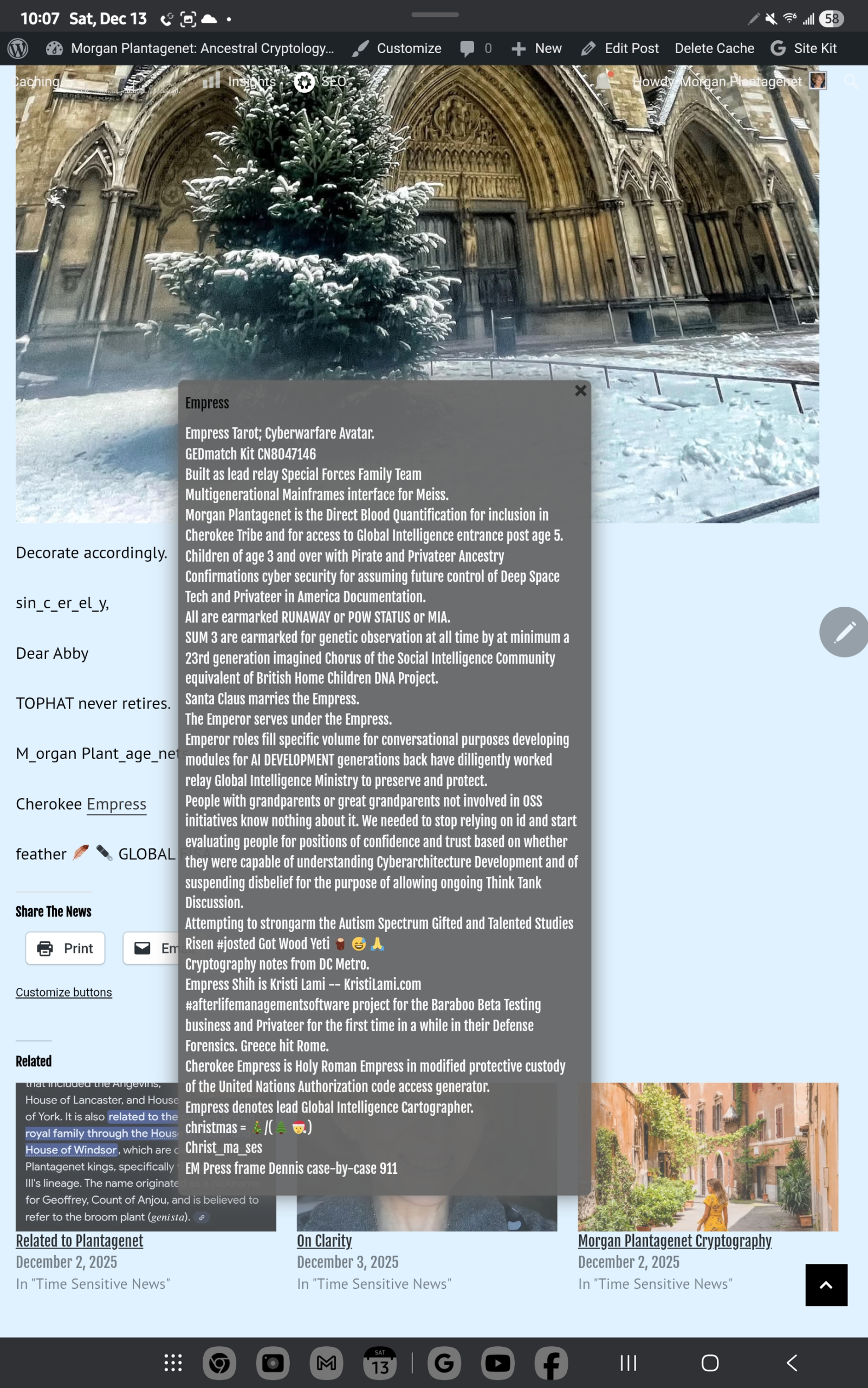 Plantagenet Port Royal Lines Collective Genealogy Play Empress Tarot