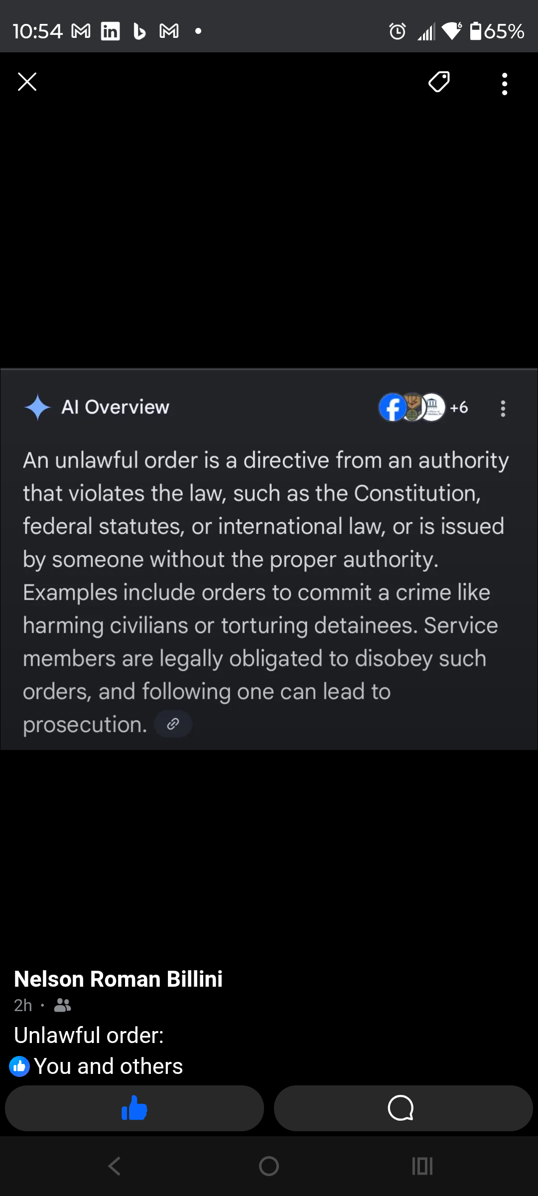 Unlawful Order Lawful Definition