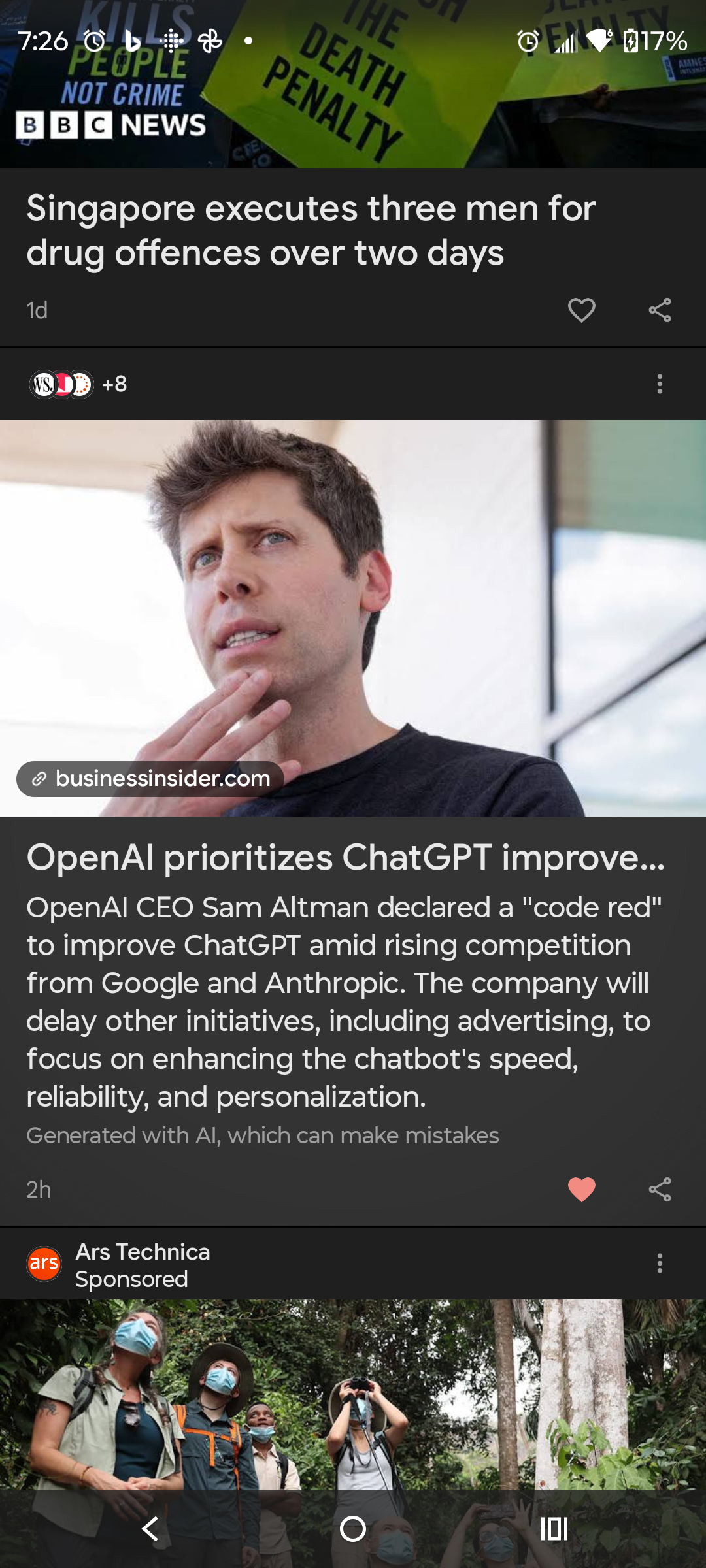 Code Red declared re ChatGPT